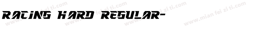 RACING HARD Regular字体转换